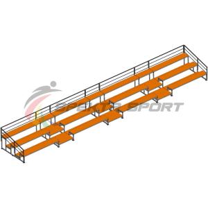 Купить Трибуна для зрителей 3 ряда на 66 мест с перилами в Санкт-Петербурге 