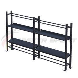 Купить Модульный стеллаж для гантелей, гирь и медболов 3780х430х1950 (2 секции) в Санкт-Петербурге 