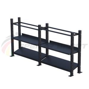 Купить Модульный стеллаж для гантелей, гирь и медболов 3780х430х1200 (2 секции) в Санкт-Петербурге 