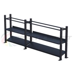 Купить Модульный стеллаж для гантелей, гирь и медболов 3180х430х1200 (2 секции) в Санкт-Петербурге 